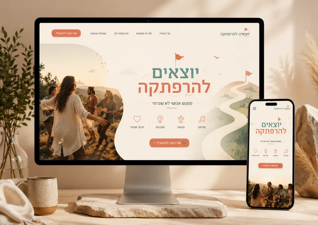צילום מסך של האתר יוצאים להרפתקה